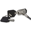 StarTech.com Cable de Acero Cubierto con Vinilo de 2m con Candado con Llave - Cable de Seguridad para Ordenadores de Sobremesa, Portátiles y Otros - K-SLot - Cable con Seguro