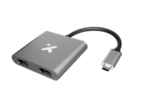 Xtech USB Type Cm to Dual HDMI f Adapter metal XTC-548
