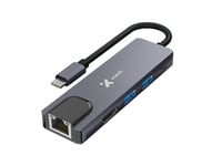 Xtech 5 in 1 USB-C Hub HDMI Ethernet 2 USB PD XTC-572