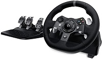 Logitech G923 Racing Wheel Wheel and pedals set - Wired - Black - for Sony PlayStation 4 (Empaque dañado)