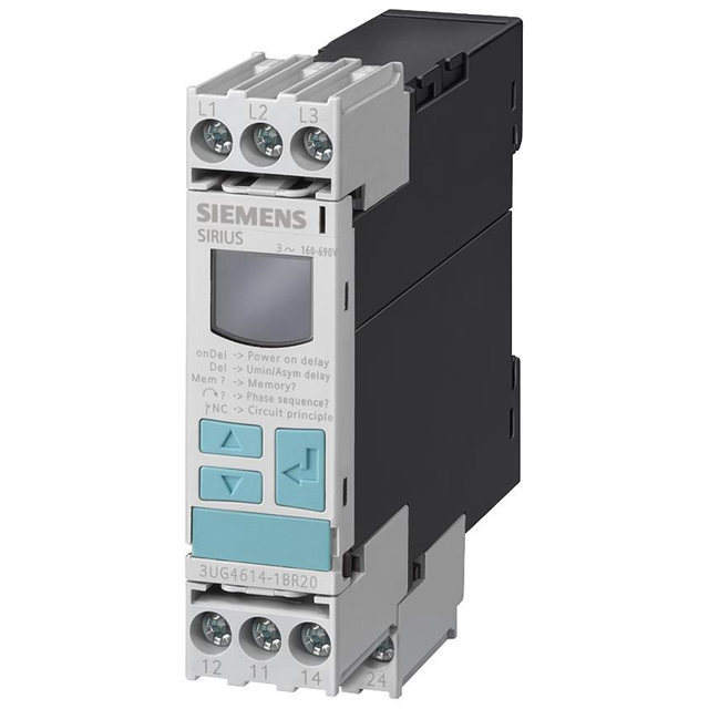 Relé de Monitoreo Digital Asimetría, Pérdida de Fase, Secuencia de Fase 160-690V AC Siemens 3UG4614-1BR20