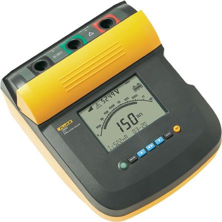Kit de Medidor de Aislamiento Megóhmetro Digital LCD con Gráfico de Barras Analógico Fluke FLUKE-1550C/KIT