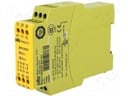 Relé de Seguridad 1 canal 3 NA 24V AC/DC 22.5mm terminales de tornillo Pilz 774300