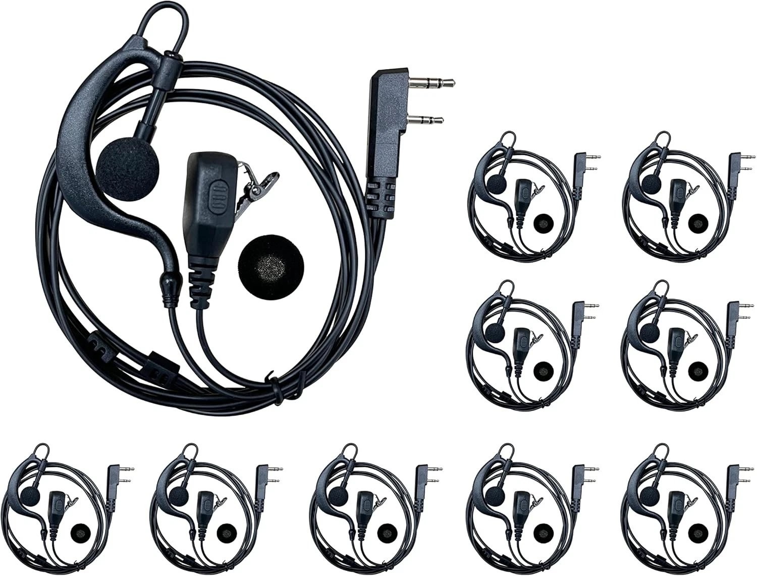Micrófonos con Auricular y Botón PTT 2 PIN KPLUG Retevis EEK002