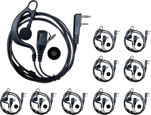 Micrófonos con Auricular y Botón PTT 2 PIN KPLUG Retevis EEK002