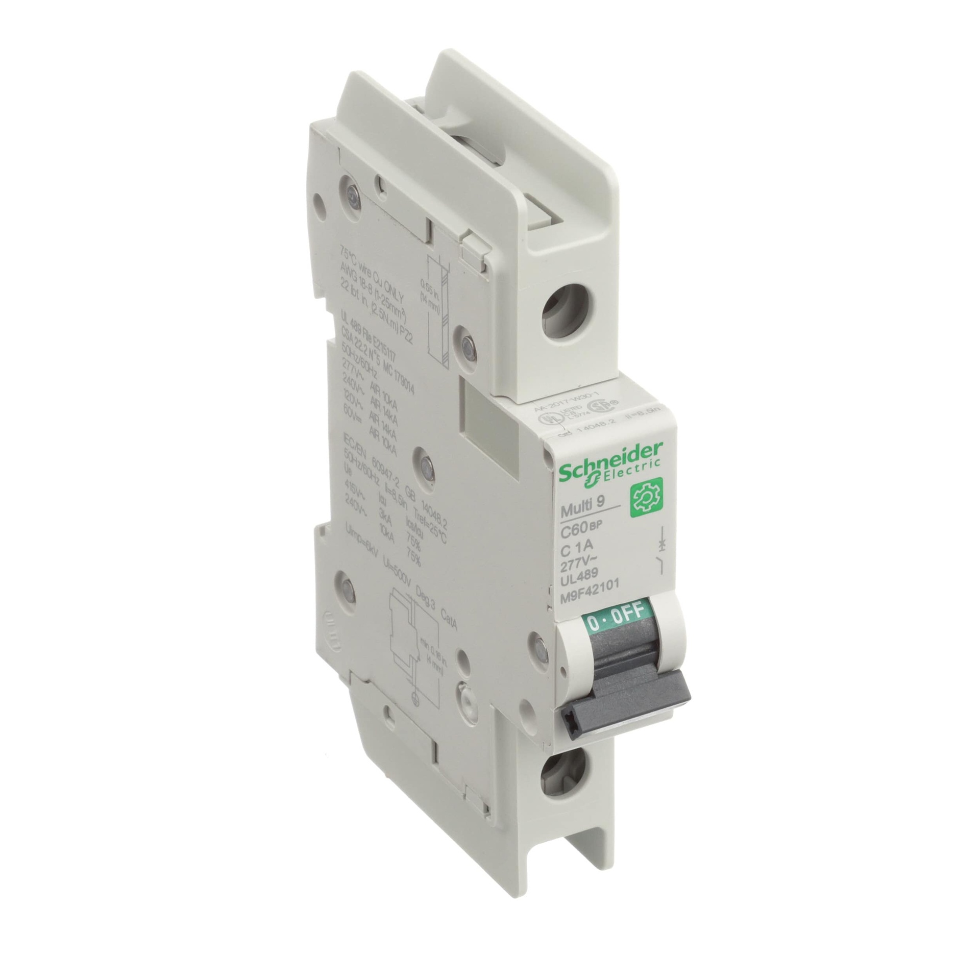 Disyuntor Miniatura 1 polo 1A Curva C Multi9 Schneider Electric M9F42101