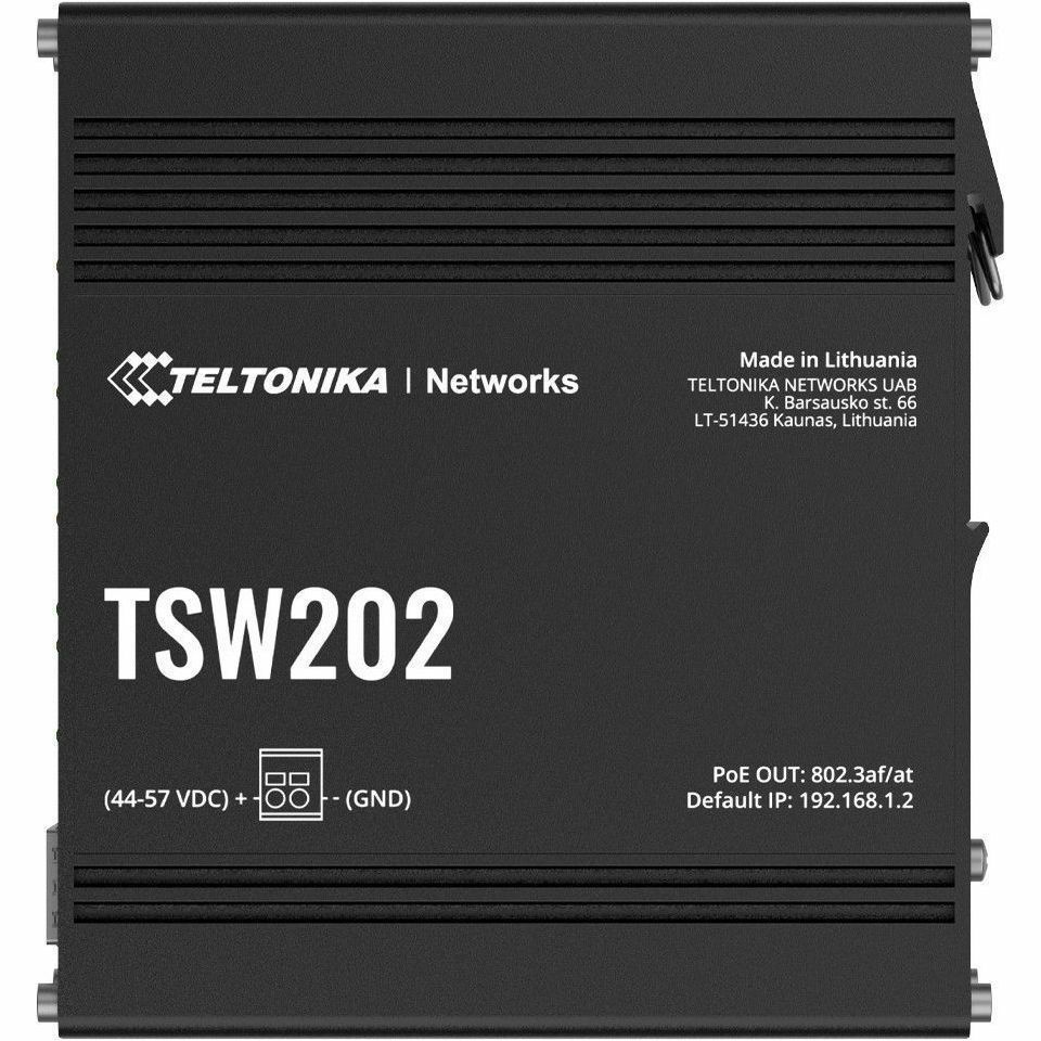 Switch Ethernet con botón de reinicio Teltonika TSW202