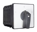 Conmutadora 1-0-2 Tretapolar 100A para panel negra