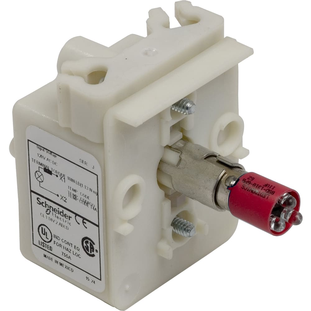 Luz Piloto LED Roja 120V 30mm Schneider Electric 9001KM38LR