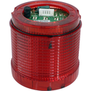 Lente rojo con opción continua o pulsante IP65, debe usar base serie T70