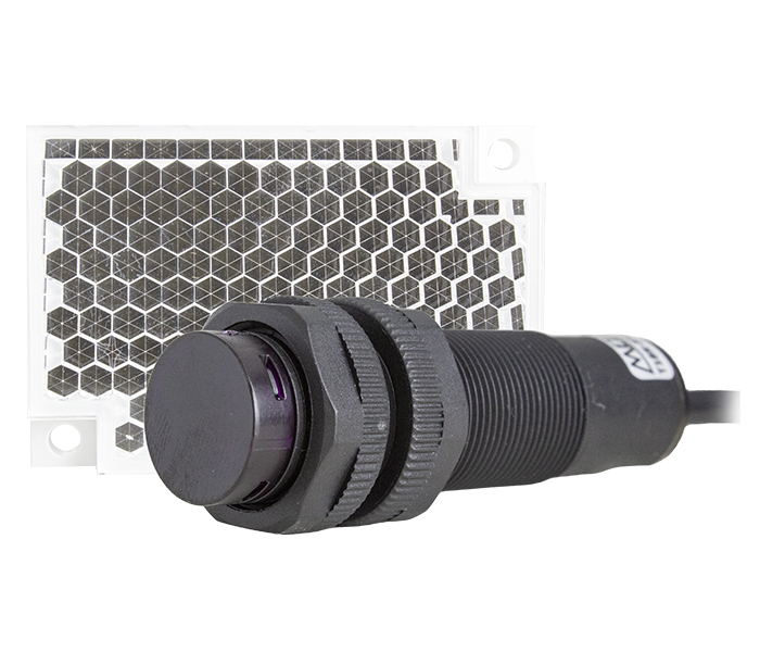 Sensor fotoeléctrico retroreflectivo 5M de distancia M18 grado IP67 serie T18R