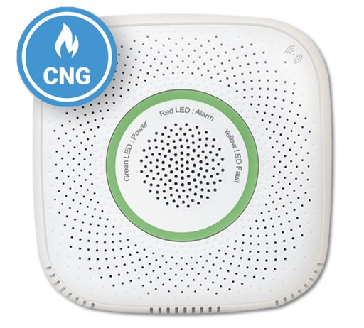 [Gas CNG] Sensor de Gas Inteligente Wi-Fi con Alarma de Sonido y Luz. Certificado (Natural CNG)