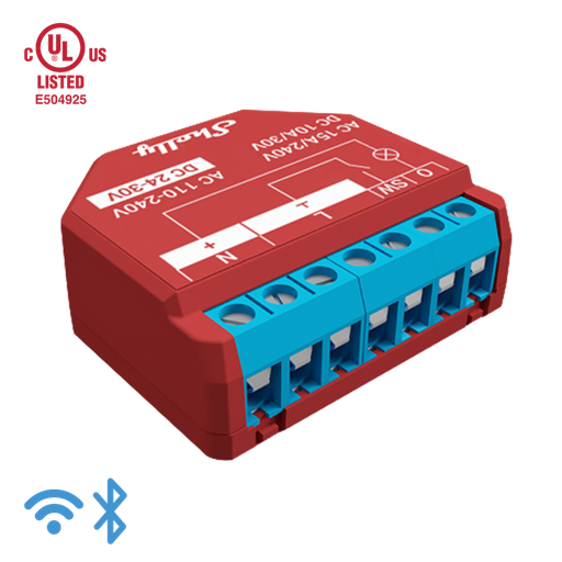 [Plus 1 PM-1 UL] Relé inteligente con medidor de energía operado por WiFi, 1 canal 15A con contactos secos (Descontinuado) (Certificación UL)